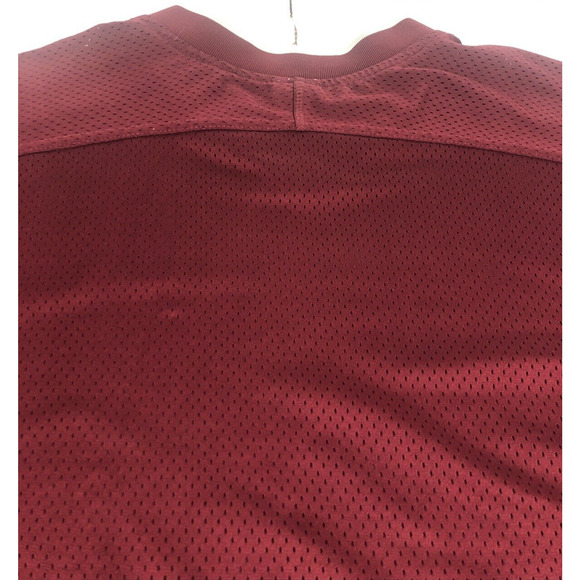 Vintage 90s Nike Men's Pullover Shirt Large Dri-fit Mesh V-Neck Red Maroon 56323 - Picture 12 of 14